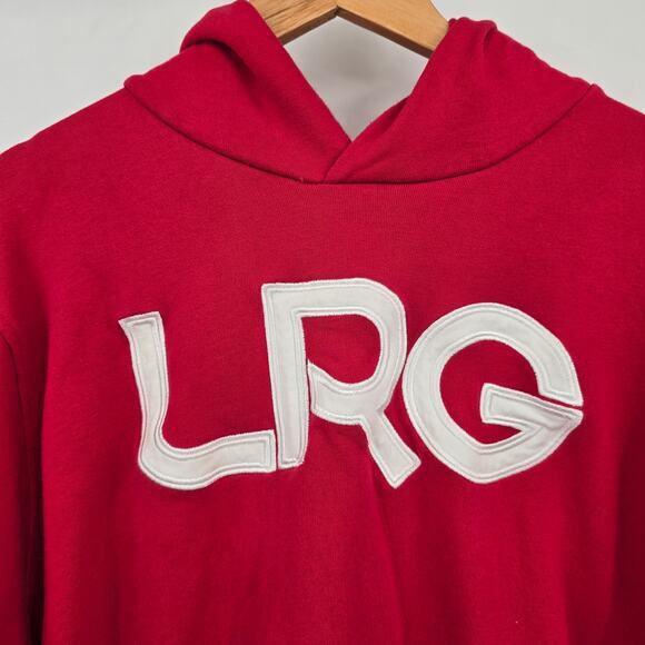 LRG Lifted Research Group Men's Regular Fit Logo Hoodie Red Size‎ 3XL - Picture 3 of 11